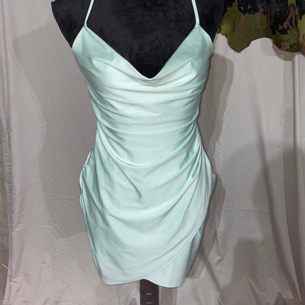 Teal Bodycon Homecoming Dress
